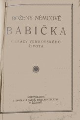 kniha Boženy Němcové Babička Obrazy venkovského života, Štorkán a Jaroš 1913