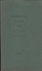 kniha Několik básní od Johna Donna, Státní nakladatelství krásné literatury a umění 1965