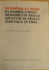 kniha Vzpomínka na Prahu = Na pamjat' o Prage = Memories of Prague = Souvenir de Prague = Andenken an Prag, Václav Poláček 1949