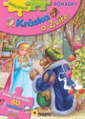 kniha Kráska a Zvíře samolepkové puzzle pohádky, Sun 2012