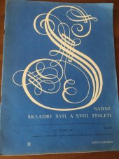 kniha Snadné skladby XVII. a XVIII. století II, klavír, Edition Supraphon 1979