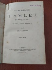 kniha Hamlet králevic dánský : tragedie v pěti jednáních, J. Otto 1917