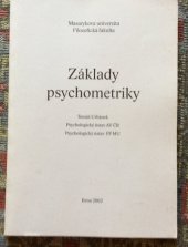 kniha Základy psychometriky, Masarykova univerzita, Filozofická fakulta 2002