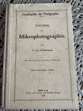 kniha  Anleitung zur Mikrophotographie ( = Encyklopädie der Photographie, Heft 8 )., Verlag  1908