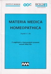 kniha Materia medica homeopathica doplněk k 1. dílu, Vodnář 1994