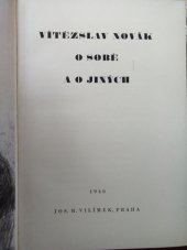 kniha Vítězslav Novák o sobě a o jiných. Kniha první, Jos. R. Vilímek 1946