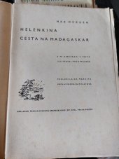 kniha Helenkina cesta na Madagaskar = [Monika fährt nach Madagaskar], Československá grafická Unia 1938
