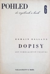 kniha Dopisy Lev Nikolajevič Tolstoj, K. Marel 1946