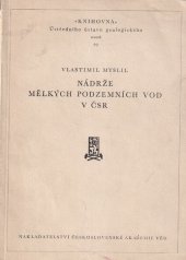kniha Nádrže mělkých podzemních vod v ČSR, Československá akademie věd 1957