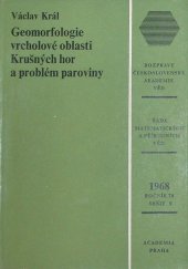 kniha Geomorfologie vrcholové oblasti Krušných hor a problém paroviny, Academia 1968