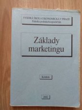kniha Základy marketingu, Vysoká škola ekonomická, Podnikohospodářská fakulta 1999
