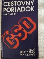 kniha Cestovný poriadok ČSD 1990-1991 Platí od 27. mája 1990 do 1. júna 1991, Nadas 1990