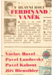 kniha V hlavní roli Ferdinand Vaněk, Academia 2006
