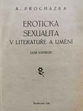 kniha Erotická sexualita v literatuře a umění Diář kritikův, Ludvík Bradáč 1919
