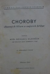 kniha Choroby chovných klisen a ssajících hříbat, Novina 1942