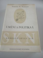 kniha Umění a politika. 1. [díl], Československý spisovatel 1953