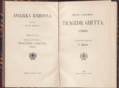 kniha Tragedie Ghetta výběr, J. Otto 1910