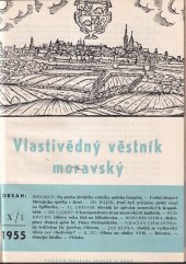 kniha Vlastivědný věstník moravský X. ročník, Musejní spolek v Brně 1955