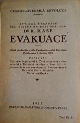 kniha Evakuace Osmá přednáška cyklu "Československá Revoluce" : proslovena 9. dubna 1923, Památník odboje 1923