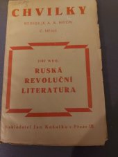 kniha Ruská revoluční literatura, Jan Košatka 1924