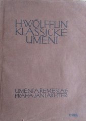 kniha Klassické umění úvod do italské renaissance, Jan Laichter 1912