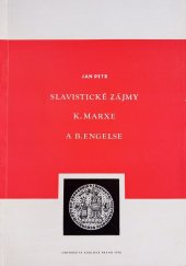 kniha Slavistické zájmy K. Marxe a B. Engelse, Univerzita Karlova 1976