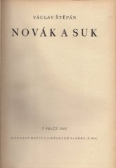 kniha Novák a Suk, Hudební Matice Umělecké Besedy 1945