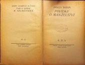 kniha Povídky o manželství, K. Neumannová 1908