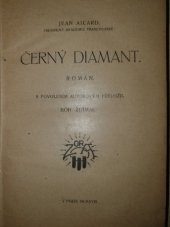 kniha Černý diamant román, M. Knapp 1918