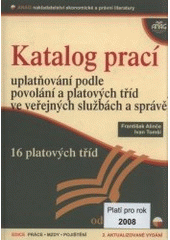 kniha Katalog prací uplatňování podle povolání a platových tříd ve veřejných službách a správě od 1.1.2006, Anag 