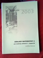 kniha Základy matematiky 2 pro studenty učitelství 1. stupně ZŠ, Univerzita Palackého 2003