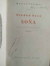 kniha Osudná koza Soňa román, Václav Petr 1944