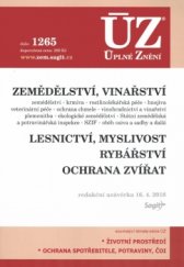 kniha ÚZ č. 1265 Zemědělství - úplné znění předpisů, Sagit 2018