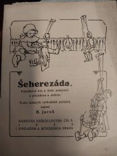 kniha Šeherezáda pohádková hra o třech jednáních s předehrou a dohrou, A. Münzberg 1928