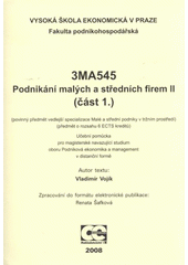 kniha 3MA545 Podnikání malých a středních firem II, Oeconomica 2008