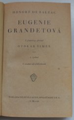 kniha Eugenie Grandetová, J. Otto 1923