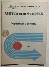 kniha Odpalování v softballu a baseballu, Sportpropag 1987
