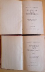 kniha Manželství paní Tromholtové Část I, II román., Miloslav Nebeský 1929