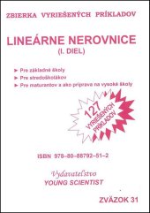kniha Lineárne nerovnice I.diel 127 vyriešených príkladov, Young Scientist 2009