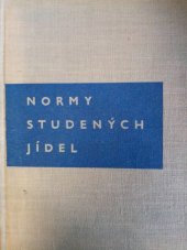 kniha Normy studených jídel, Vydavatelství obchodu 1964