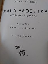 kniha Malá Fadettka [Rozkošný cvrček], I.L. Kober 1929