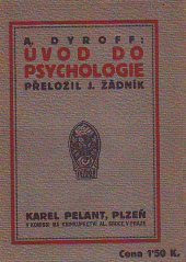 kniha Úvod do psychologie, K. Pelant 1914