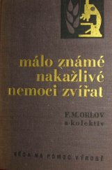 kniha Málo známé nakažlivé nemoci zvířat, SZN 1963