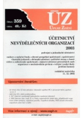 kniha Účetnictví nevýdělečných organizací 2003 [k] 11.12.2002, Sagit 2002
