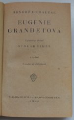 kniha Eugenie Grandetová, J. Otto 1923