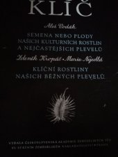 kniha Semena nebo plody našich kulturních rostlin a nejčastějších plevelů, SZN 1956