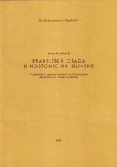 kniha Prakeltská osada u Hostomic na Bílinsku Průvodce 1. specializované archeologické expozice na zámku v Bílině, Kraj. muzeum 1987