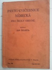 kniha První cvičebnice německá pro školy obecné, Státní nakladatelství 1936