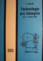 kniha Technologie pro klempíře pro 2. ročník středních odborných škol, SNTL 1984