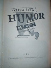 kniha Humor bez bodů doba poválečná, Josef Svoboda 1946